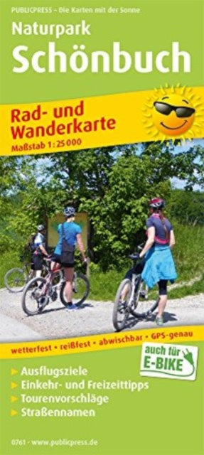 Schoenbuch Nature Park, cycling and hiking map 1:25,000