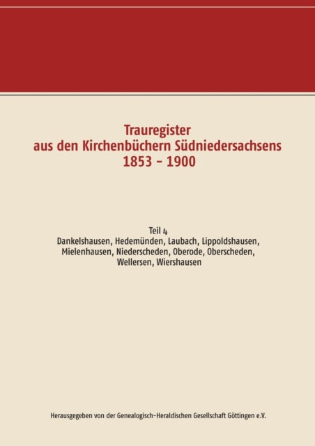Trauregister aus den Kirchenbüchern
