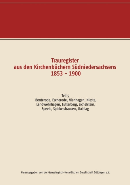 Trauregister aus den Kirchenbüchern