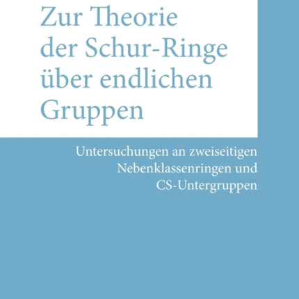 Zur Theorie der Schur-Ringe über endlichen
