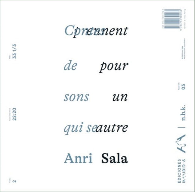 Anri Sala: Contes de sons qui se prennent pour un autre - n.b.k. Record #3