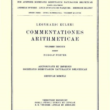 Commentationes arithmeticae 4th part