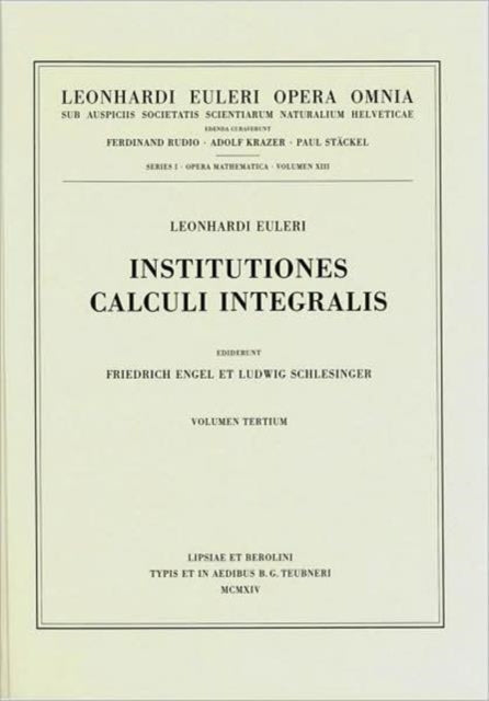 Institutiones calculi integralis 3rd part