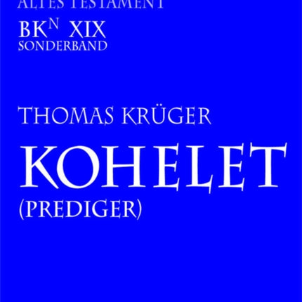 Kohelet (Prediger): (Sonderband)