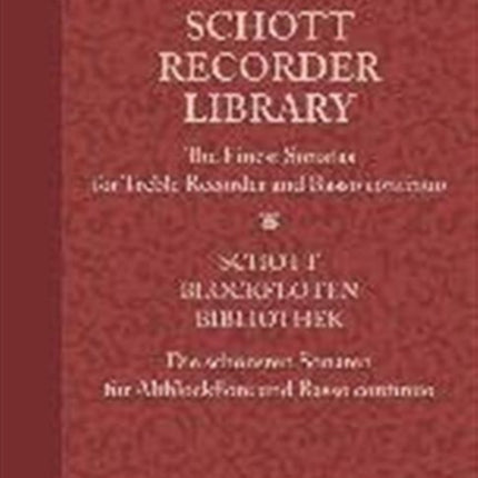 Schott Recorder Library  The Finest Sonatas for Treble Recorder and Basso continuo  score and part   ED 21788