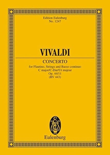 Piccolo Concerto Op 4411 C Maj Study Score Edition Eulenburg