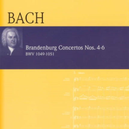 Brandenburg Concertos Nos 46 BWV 1049  1050  1051 Eulenburg AudioScore 3