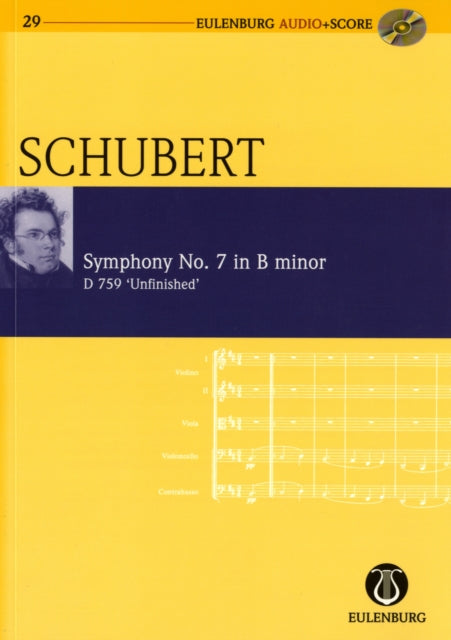 Symphony No 7 Unfinished Eulenburgpocket Score AND Audio CD Eulenburg AudioScore Series