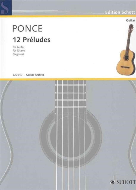 12 Preludes Easy Etudes Guitar Solo