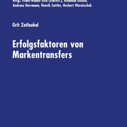 Erfolgsfaktoren von Markentransfers