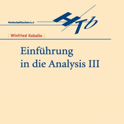 Einführung in die Analysis III