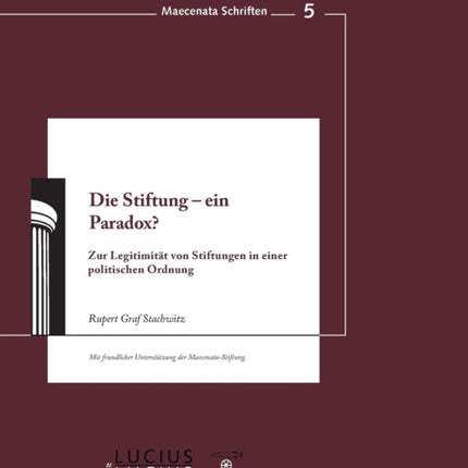 Die Stiftung - ein Paradox?