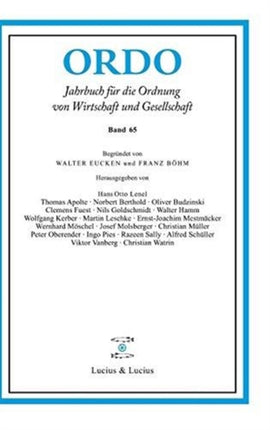 Ordo: Jahrbuch Für Die Ordnung Von Wirtschaft Und Gesellschaft