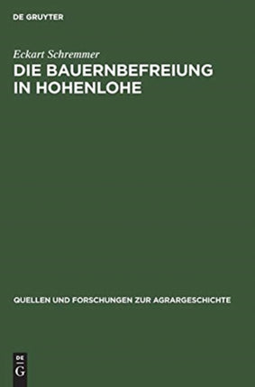 Die Bauernbefreiung in Hohenlohe