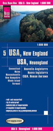 USA 5 New England (1:600.000): Connecticut, Maine, Massachusetts, New Hampshire, Rhode Island, Vermont: 2018