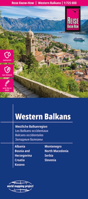 Reise KnowHow Landkarte Westliche Balkanregion  Western Balkans 1725.000