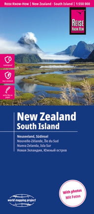 Reise KnowHow Landkarte Neuseeland Südinsel  New Zealand South Island 1550.000