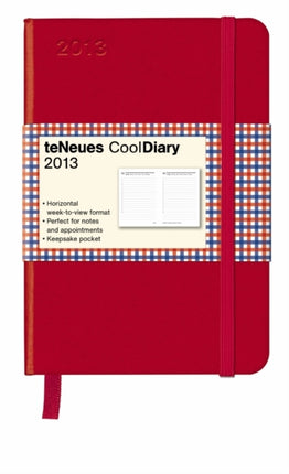 2013 RedSquares RedBlue CoolDiary Daily Sml