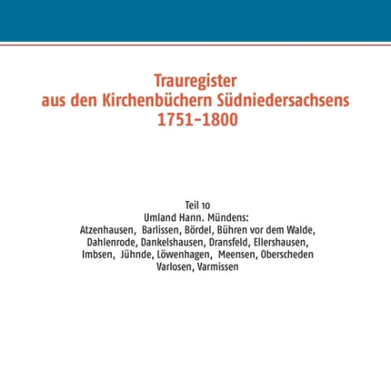 Trauregister aus den Kirchenbüchern