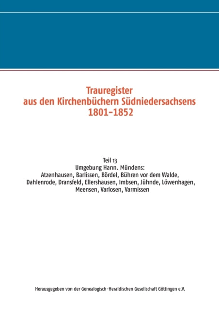 Trauregister aus den Kirchenbüchern