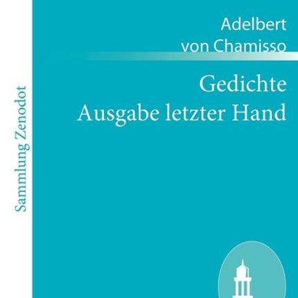 Gedichte Ausgabe letzter Hand