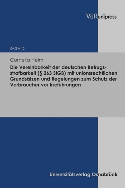 OsnabrÃ"cker Abhandlungen zum gesamten Wirtschaftsstrafrecht.