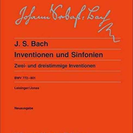 Inventions And Sinfonias BWV 772801