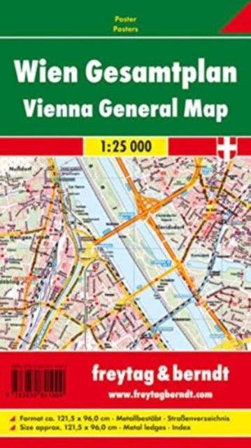 Vienna Map Provided with Metal Ledges/Tube 1:25 000