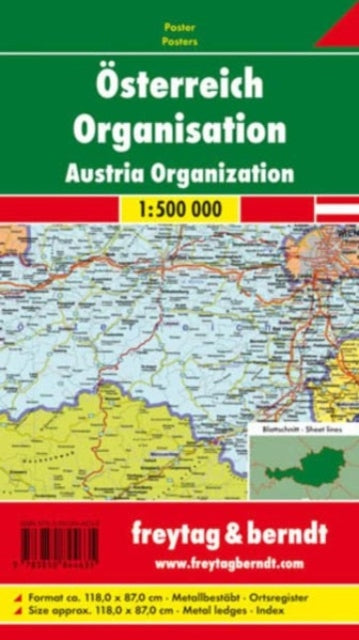 Organization Map Provided with Metal Ledges/Tube 1:500 000