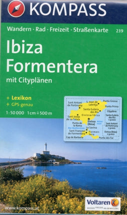 Ibiza  Formentera 239 GPS Kompass Wandelkaart 150 000