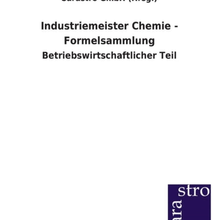 Industriemeister Chemie - Formelsammlung