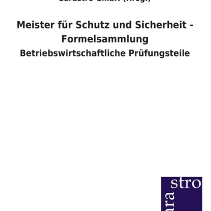 Meister für Schutz und Sicherheit -
