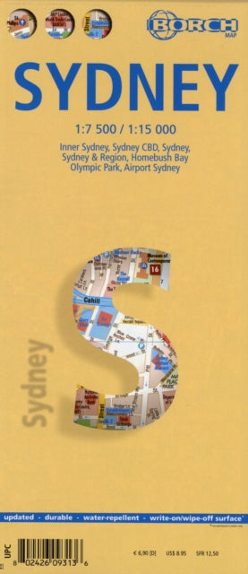 Sydney, Borch Map: Sydney, Inner Sydney, Sydney CBD, Sydney & Region, Homebush Bay, Olympic Park, Airport Sydney