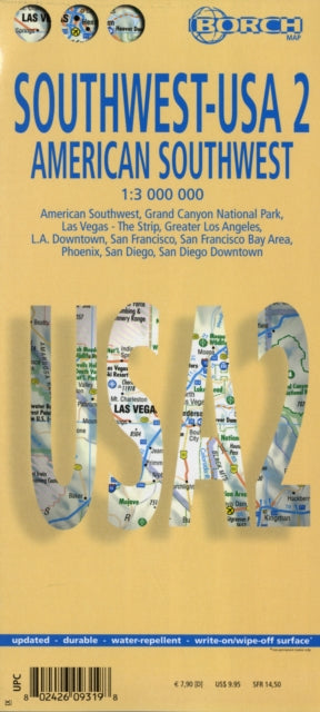 USA Southwest - American Southwest, Borch Map: Southwest USA, American Southwest, Grand Canyon National Park, Las Vegas - The Strip, Greater Los Angeles, L.A. Downtown, San Francisco, San Francisco Bay Area, Phoenix, San Diego, San Diego Do