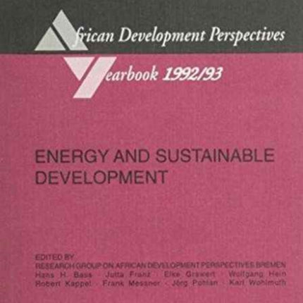 Energy and Sustainable Development