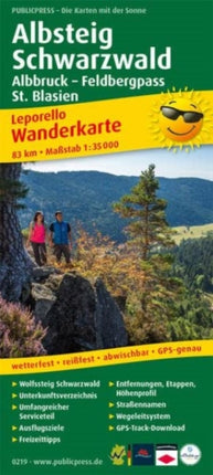 Albsteig - Black Forest, hiking map 1:35,000