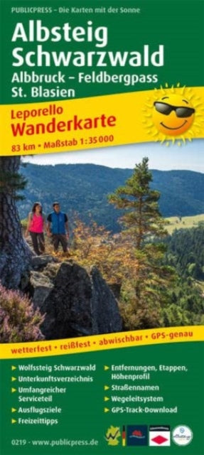 Albsteig - Black Forest, hiking map 1:35,000