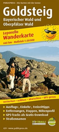 Goldsteig, hiking map 1:50,000