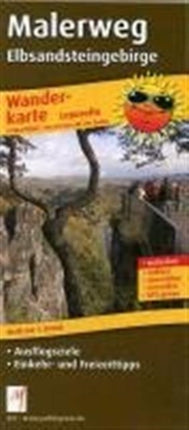 Malerweg - Elbe Sandstone Mountains, hiking map