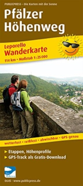 Palatinate High Trail, hiking map 1:25,000