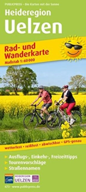 Uelzen heath region, cycling and hiking map 1:60,000