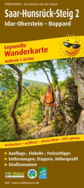 Saar-Hunsruck-Steig 2, hiking map 1:25,000