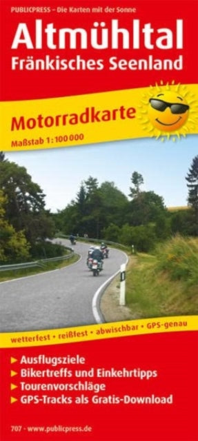 Altmühltal - Franconian Lake District, motorcycle map 1:100,000