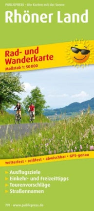 Rhoener Land, cycling and hiking map 1:50,000