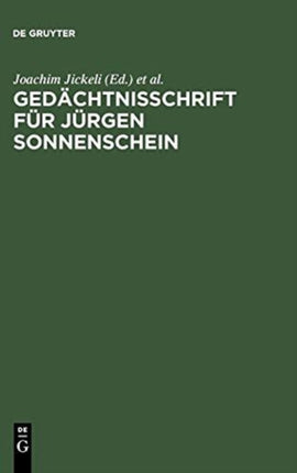 Gedächtnisschrift für Jürgen Sonnenschein