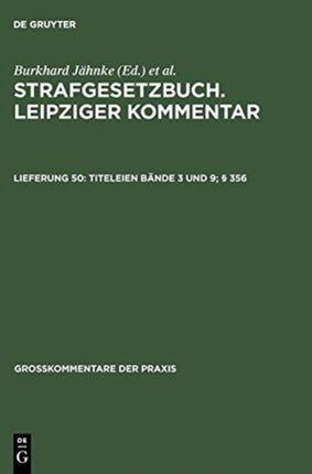 Titeleien Bände 3 und 9; § 356
