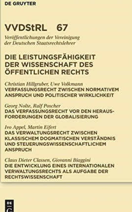 Die Leistungsfähigkeit der Wissenschaft des Öffentlichen Rechts