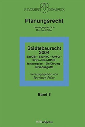 Planungsrecht.: BauGB â UVOG â BauNVO â ROG.