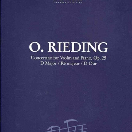 CONCERTINO FOR VIOLIN  PIANO OP 25 IN D