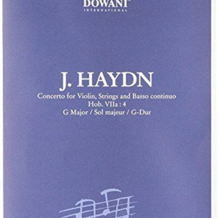 Haydn Concerto for Violin Strings and Basso Continuo In G Major Hob Viia4